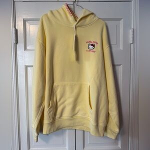 NWT Madhappy Yellow Hoodie with Hello Kitty Design size xl